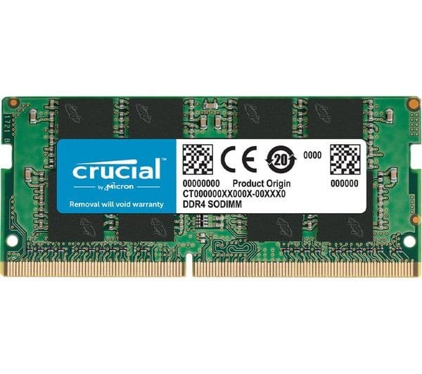 Crucial DDR4 3200 MHz CL22 SO-DIMM Laptop RAM - 32GB (1 x 32GB, CT32G4SFD832A)