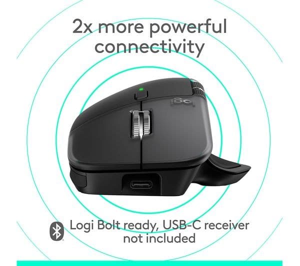 Logitech MX Master 4 for Mac Wireless Mouse - Space Black - Image 6