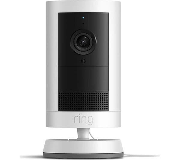 Ring Outdoor Camera Plus 2K Plug-In Security Camera Wi-Fi 6 Low-Light Sight Two-Way Talk - White - Image 1