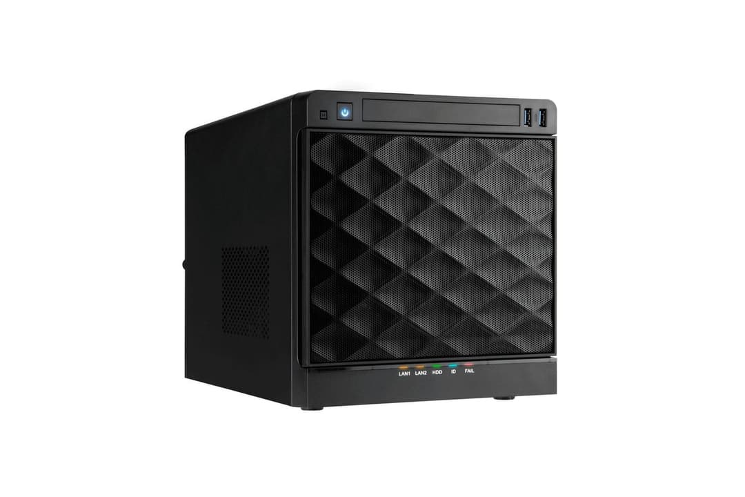 Ernitec Cube 4 Bay Workstation, 500GB NVMe, 2.5GbE + 1GbE, Wi-Fi 6E, Windows 11 Pro - Image 1