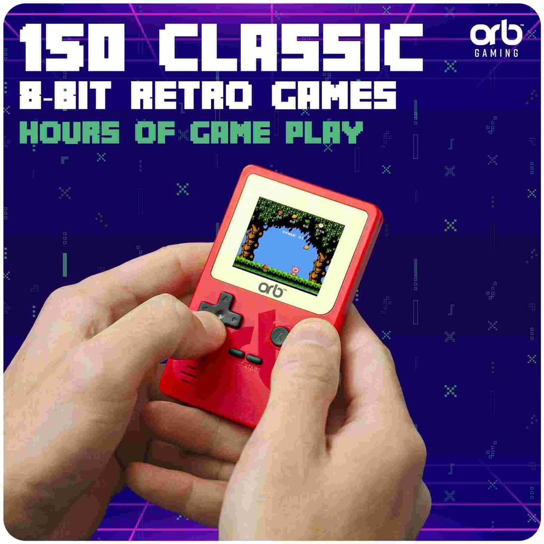Orb - Retro Mini Handheld Games Console (150 Games) Gold - Image 2