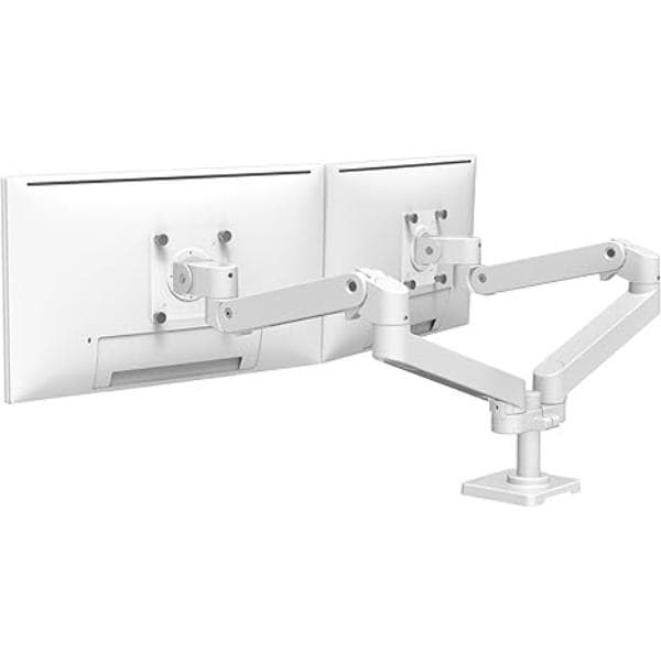 Ergotron LX Pro Dual Side-by-Side Monitor Arm, Desk Mount, up to 27" - White - Image 2