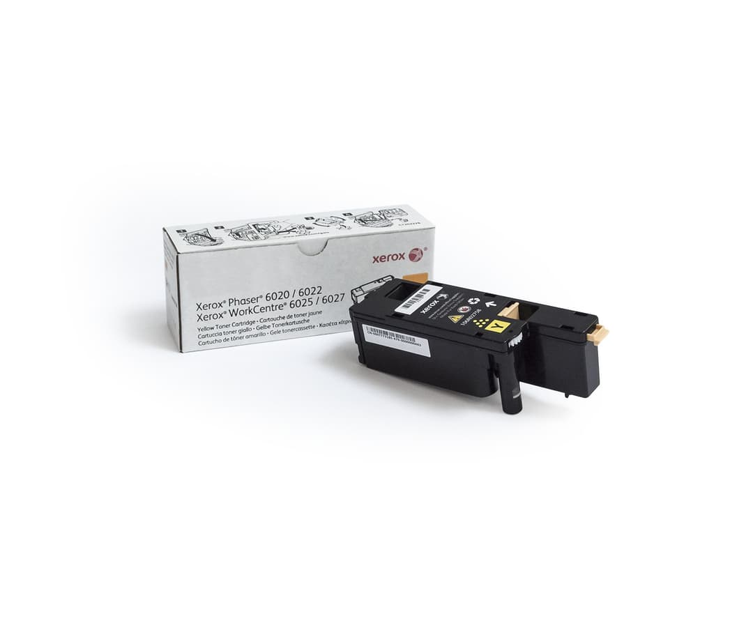 Xerox 106R02758 Yellow Standard Capacity Toner Cartridge for Phaser 6020/6022, WorkCentre 6025/6027 (1,000 pages) - Image 1