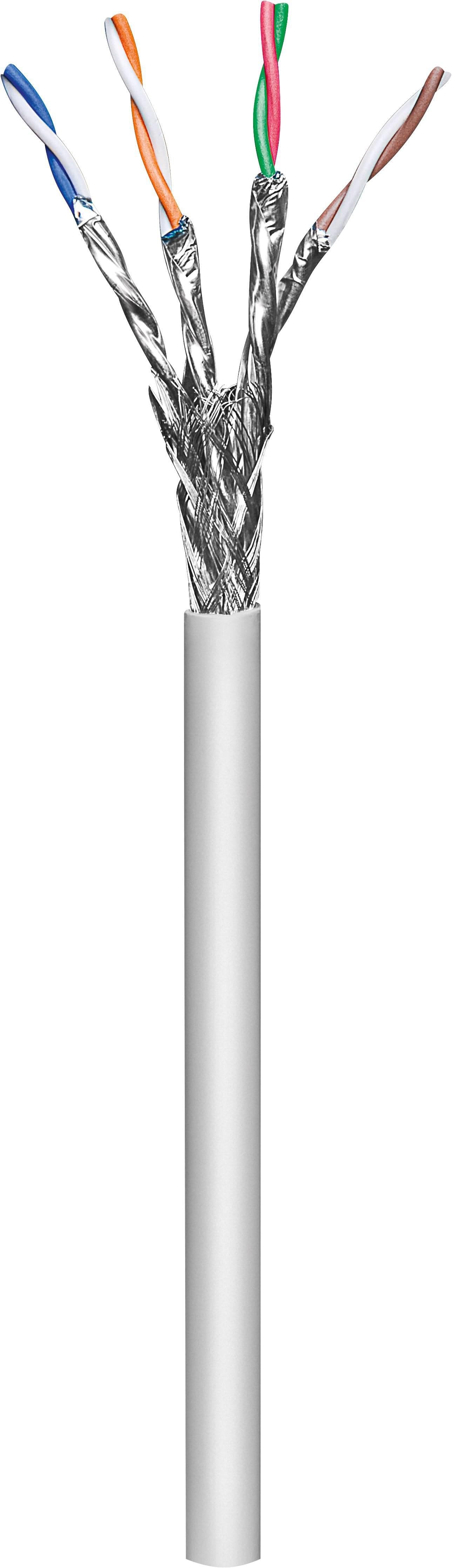 Microconnect S/FTP CAT6a LSZH Installation Cable Grey - 50m
