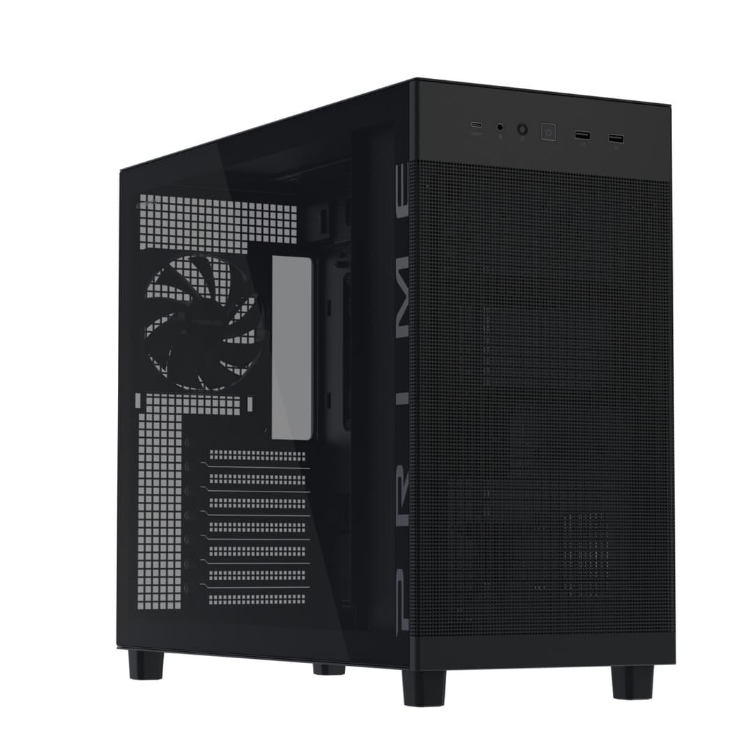 ASUS Prime AP303 Tempered Glass ATX Mid-Tower PC Case - Black - Image 1