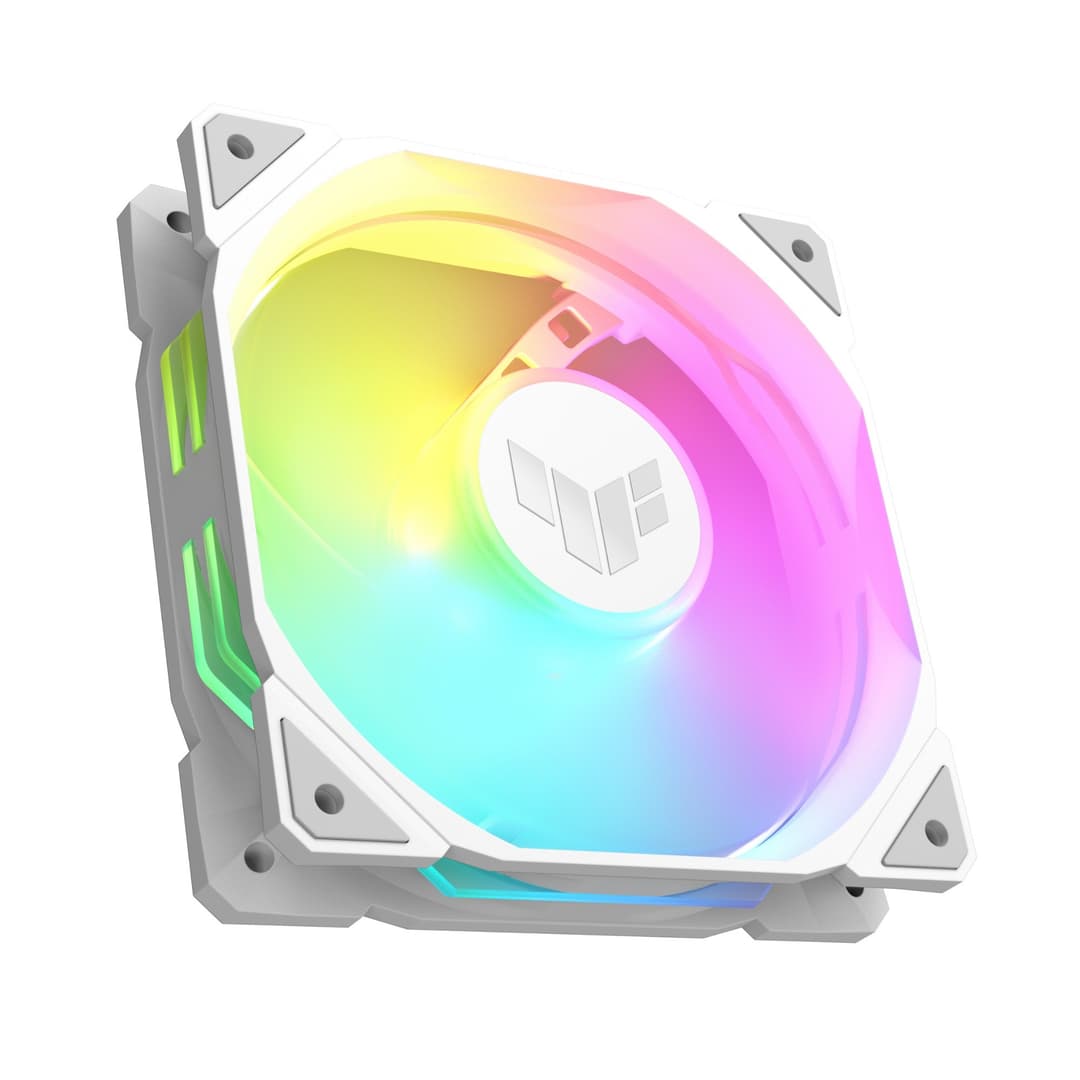 ASUS TUF Gaming TR120 ARGB Reverse 120mm Case Fan - White 3-Pack - Image 3