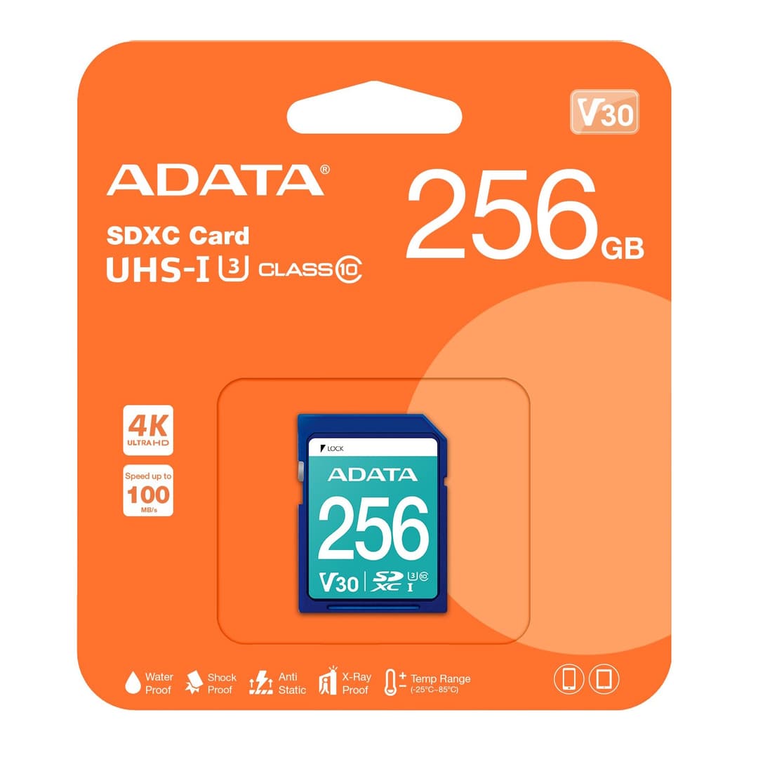 ADATA Premier Pro SDXC UHS-I U3 V30 Class 10 Memory Card 256GB - Image 2