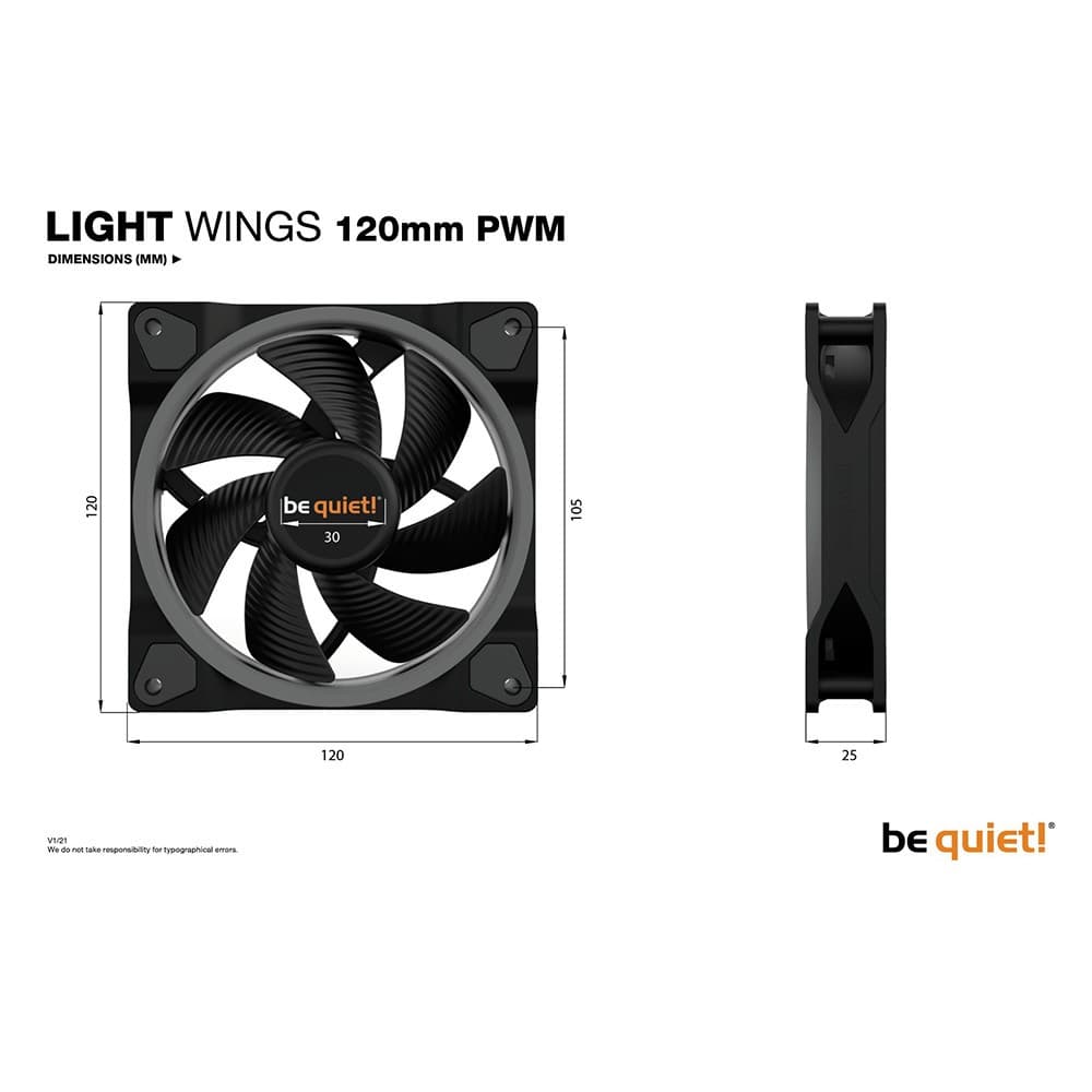 be quiet! Light Wings 140mm PWM high-speed ARGB LED Lighting 4-pin PWM PC Fan - Image 5