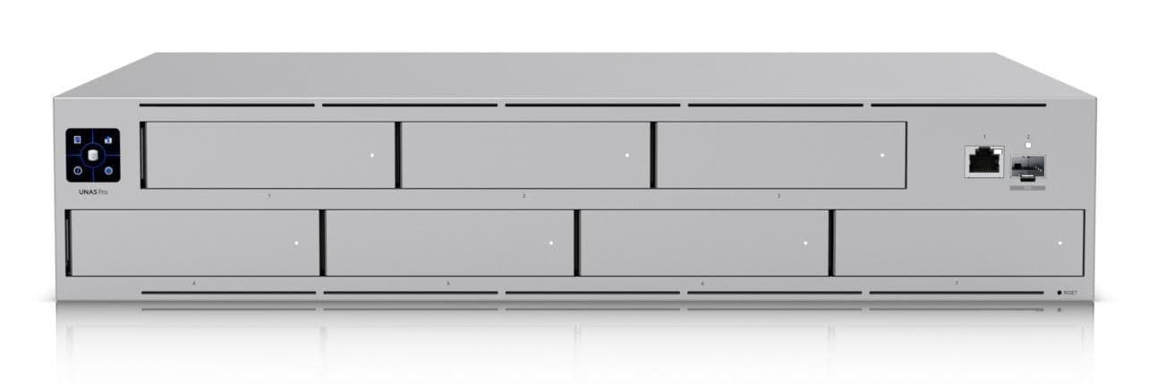 Ubiquiti UniFi NAS Pro (UNAS-Pro) 7-Bay 2U Rack-Mount NAS, 10GbE