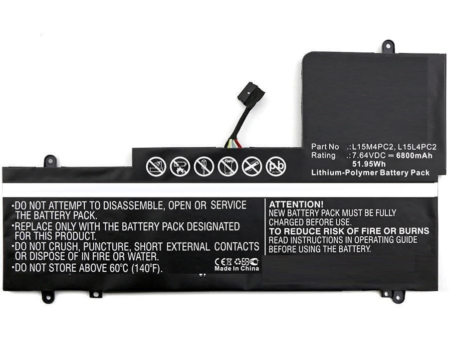 CoreParts MBXLE-BA0054 Replacement Laptop Battery for Lenovo Yoga 710-15ISK, 7.64V 6800mAh 52Wh Li-Pol, Black