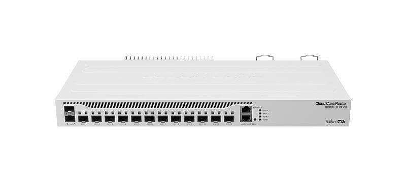 MikroTik CCR2004-1G-12S+2XS Cloud Core Router - 12x 10G SFP+, 2x 25G SFP28, 1x Gigabit Ethernet, 4GB RAM, RouterOS L6 - Image 1
