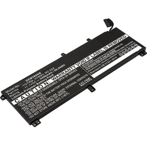 CoreParts MBXDE-BA0120 Replacement Battery for Dell Precision M3800 / XPS 15 9530, 11.1V 5400mAh Li-Pol, 60Wh, Black