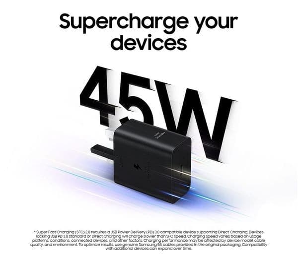 Samsung 45W USB-C Fast Charger - Black - Image 5