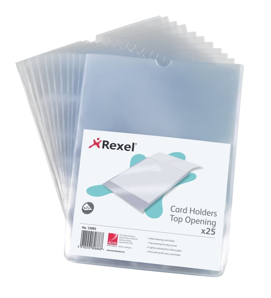 Rexel Nyrex Clear A5 Card Holders (Pack of 25) - Image 2