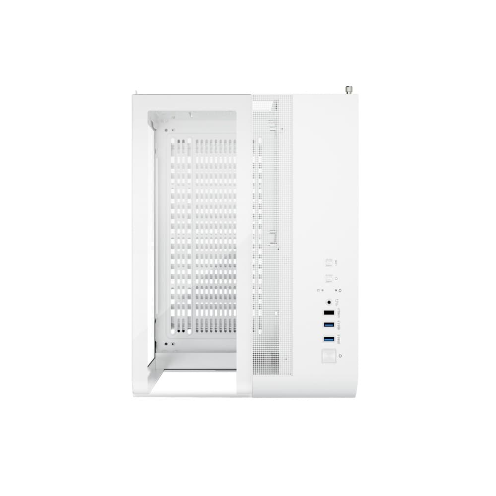 1st Player RT5 WH Tempared Glass Micro Tower Gaming PC Case - White