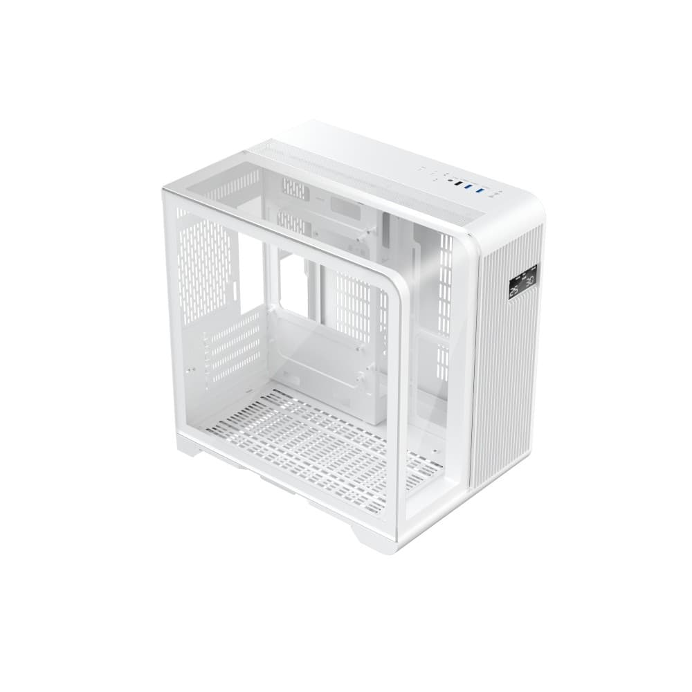 1st Player RT5 WH Tempared Glass Micro Tower Gaming PC Case - White - Image 4