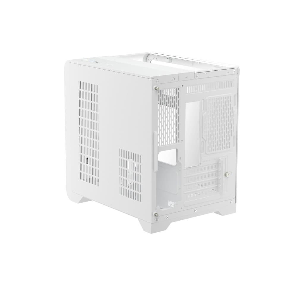 1st Player RT5 WH Tempared Glass Micro Tower Gaming PC Case - White - Image 5