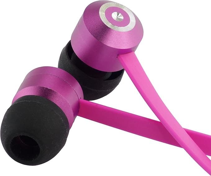 KitSound Ribbons Wired Earphones with Microphone and Pole Adapter - Pink - Image 2
