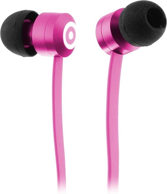 KitSound Ribbons Wired Earphones with Microphone and Pole Adapter - Pink - Image 3