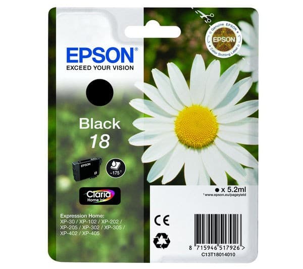 EPSON Daisy T1801 Black Ink Cartridge