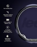 LEEP Smart Ring Size 7 Blue, IP68 Waterproof Health & Fitness Tracker with Heart Rate & Sleep Monitoring thumbnail 2