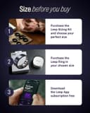 LEEP Smart Ring Size 7 Blue, IP68 Waterproof Health & Fitness Tracker with Heart Rate & Sleep Monitoring thumbnail 3