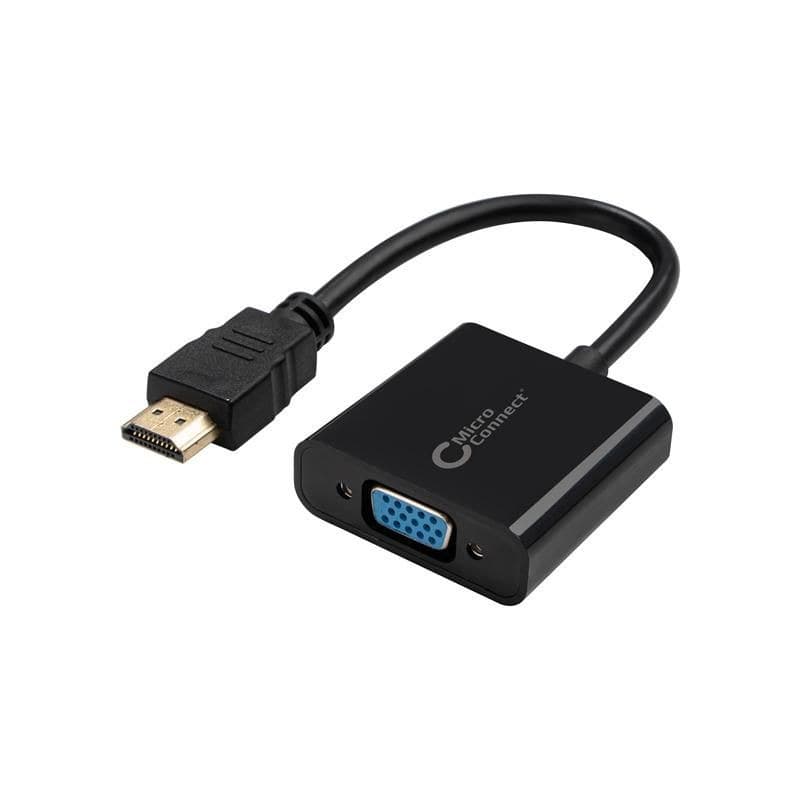 MicroConnect HDMI to VGA Adapter M/F, 1080p, Black (HDMVGA1B) - Image 1