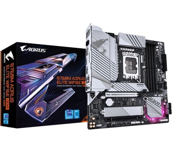 GIGABYTE B760M AORUS ELITE WIFI6E GEN5 LGA1700 Intel B760 DDR5 Micro-ATX Motherboard - Image 2
