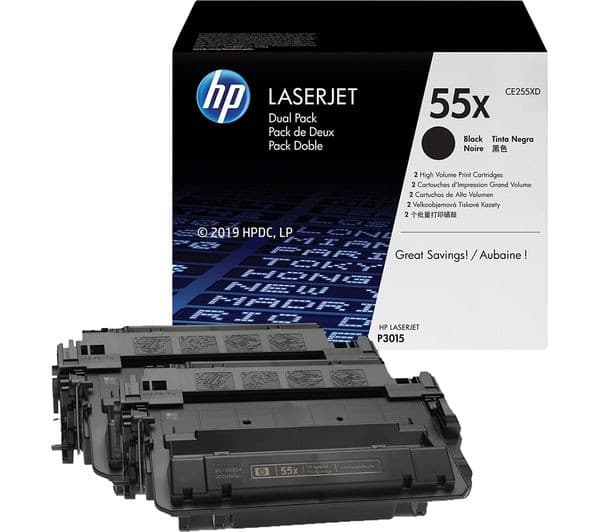 HP 55X - 2-pack - High Yield - black - original - LaserJet - toner cartridge (CE255XD) - Image 10