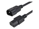 StarTech PXT1001M 1m Power Extension Cord Black thumbnail 1