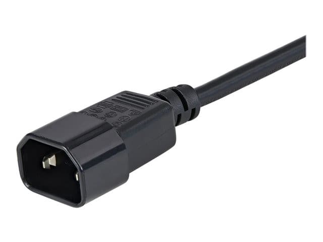 StarTech PXT1001M 1m Power Extension Cord Black - Image 3