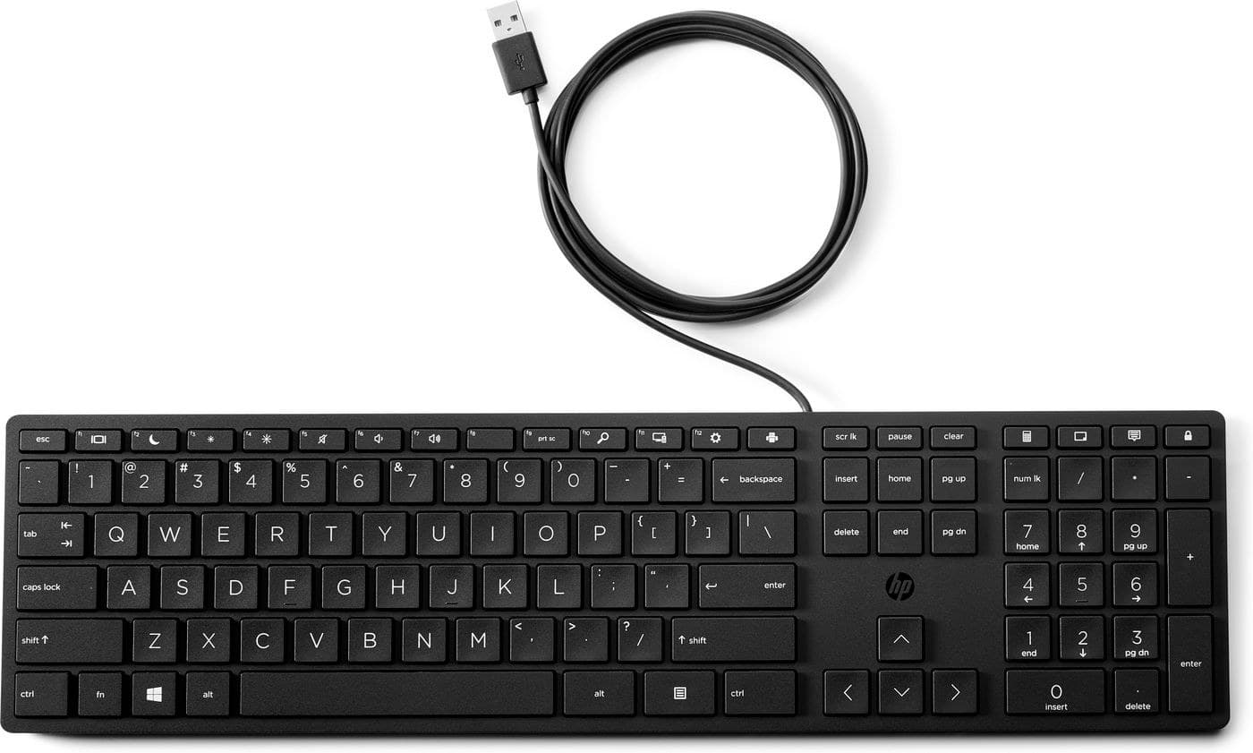 HP 320K Wired USB Desktop Keyboard Black - International (QWERTY) Layout