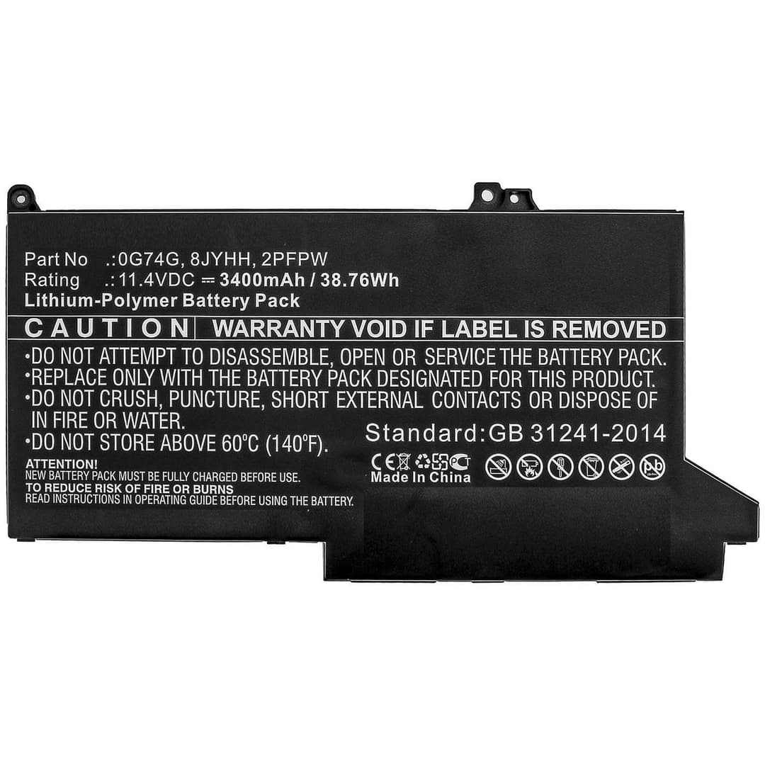 CoreParts MBXDE-BA0238 Replacement Battery for Dell Latitude 12 5300 / 7280 / 7300, 11.4V 3400mAh 38.76Wh Li-Pol - Image 1
