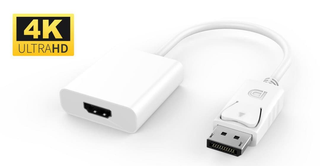 MicroConnect Active DisplayPort 1.2 to HDMI Adapter 4K - White (DPHDMI3W) - Image 1