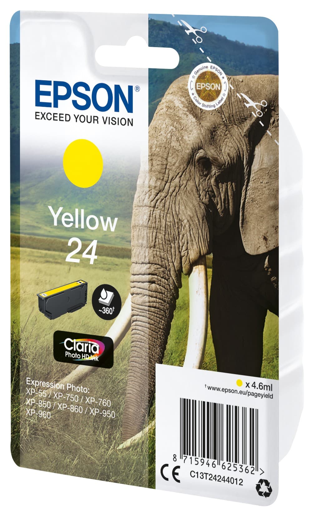 Epson C13T24244012 (24) Ink cartridge yellow 360 pages 5ml - Image 2