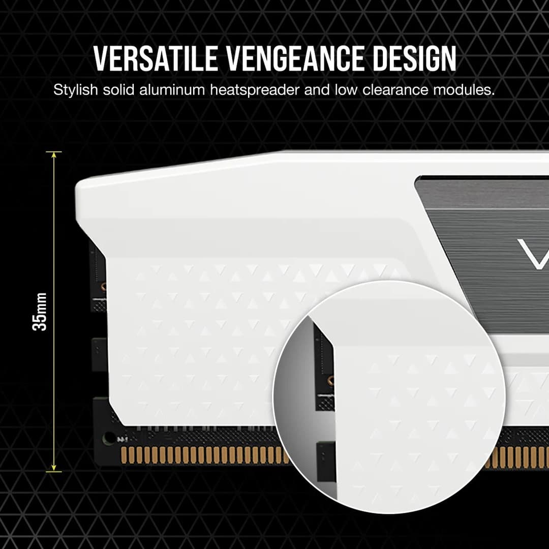 Corsair Vengeance 48GB (2 x 24GB) DDR5 6000MHz CL30 Memory Kit - White (CMK48GX5M2B6000C30W) - Image 5