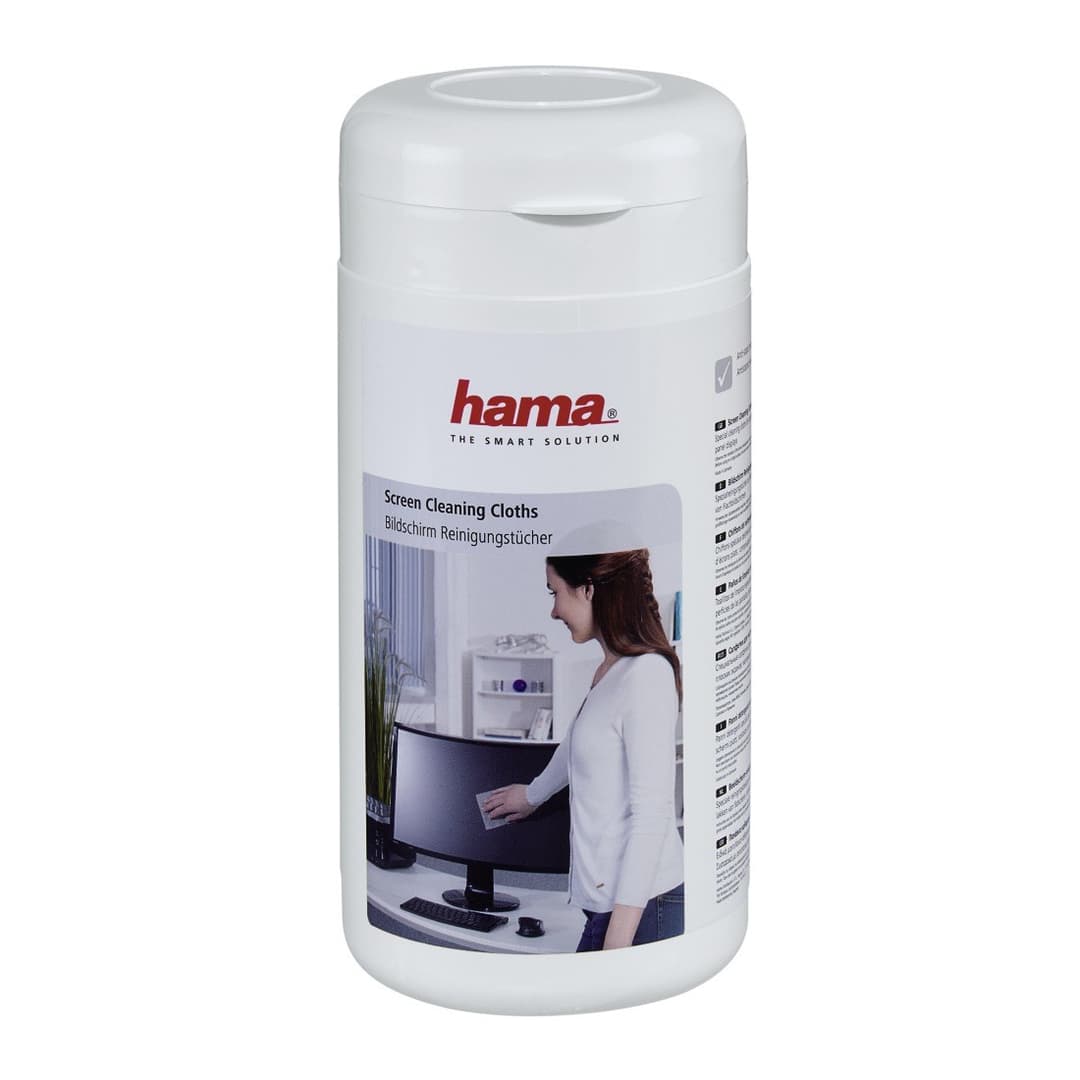 Hama Screen Cleaning Cloths, Fleece, White - 100 Pack (00113806) - Image 1