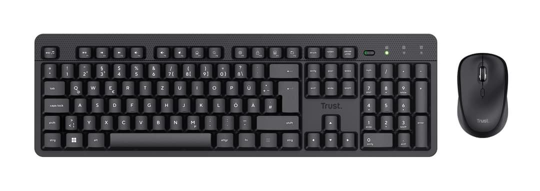 Trust TKM-360 Silent Wireless Keyboard and Mouse Set - UK Layout, Black - Image 4
