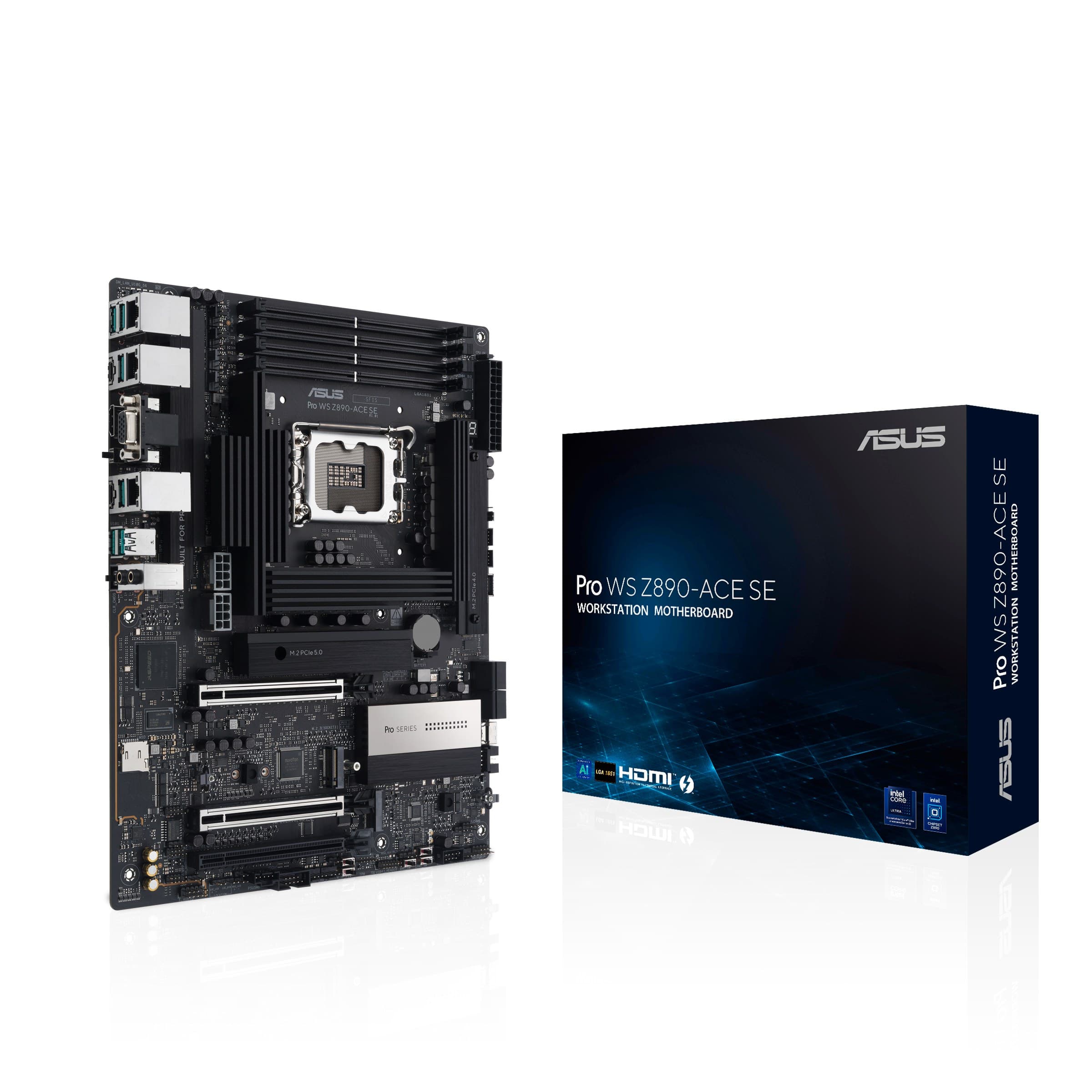 ASUS PRO WS Z890-ACE SE Intel Z890 LGA 1851 (Socket V1) DDR5 ATX Workstation Motherboard