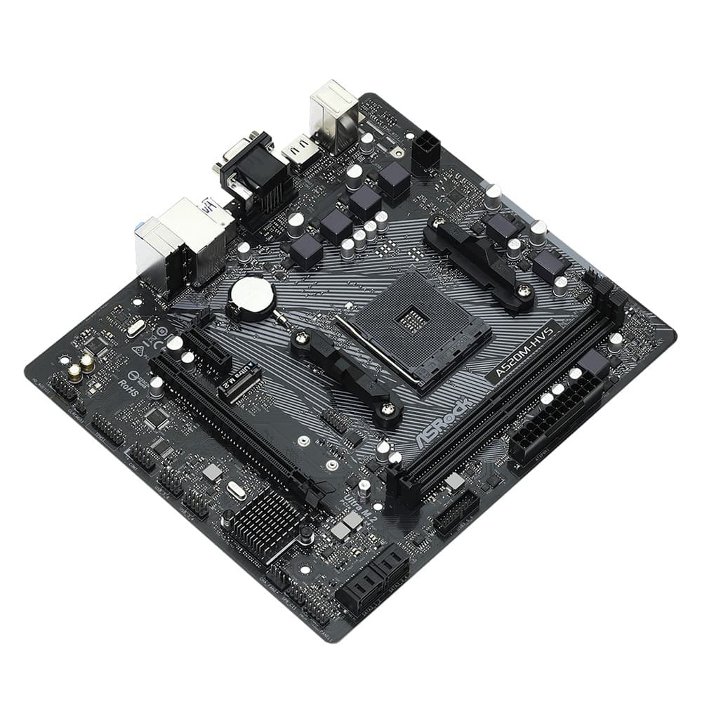 ASRock A520M-HVS AMD A520 DDR4 Micro-ATX Socket AM4 Motherboard - Image 3