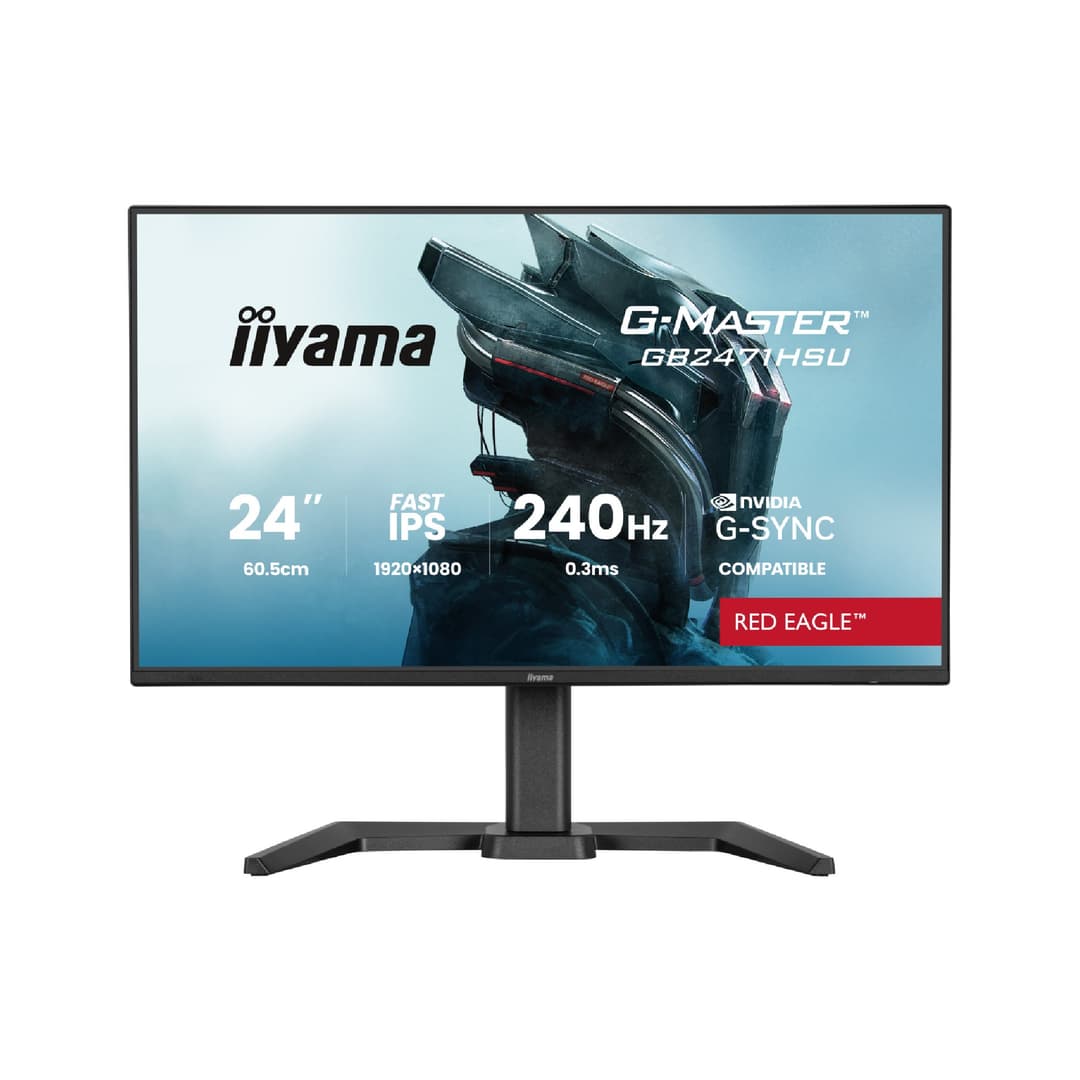 iiyama G-Master GB2471HSU-B1 24" Fast IPS Full HD 240Hz 0.3ms G-Sync Height Adjustable Gaming Monitor - Image 1