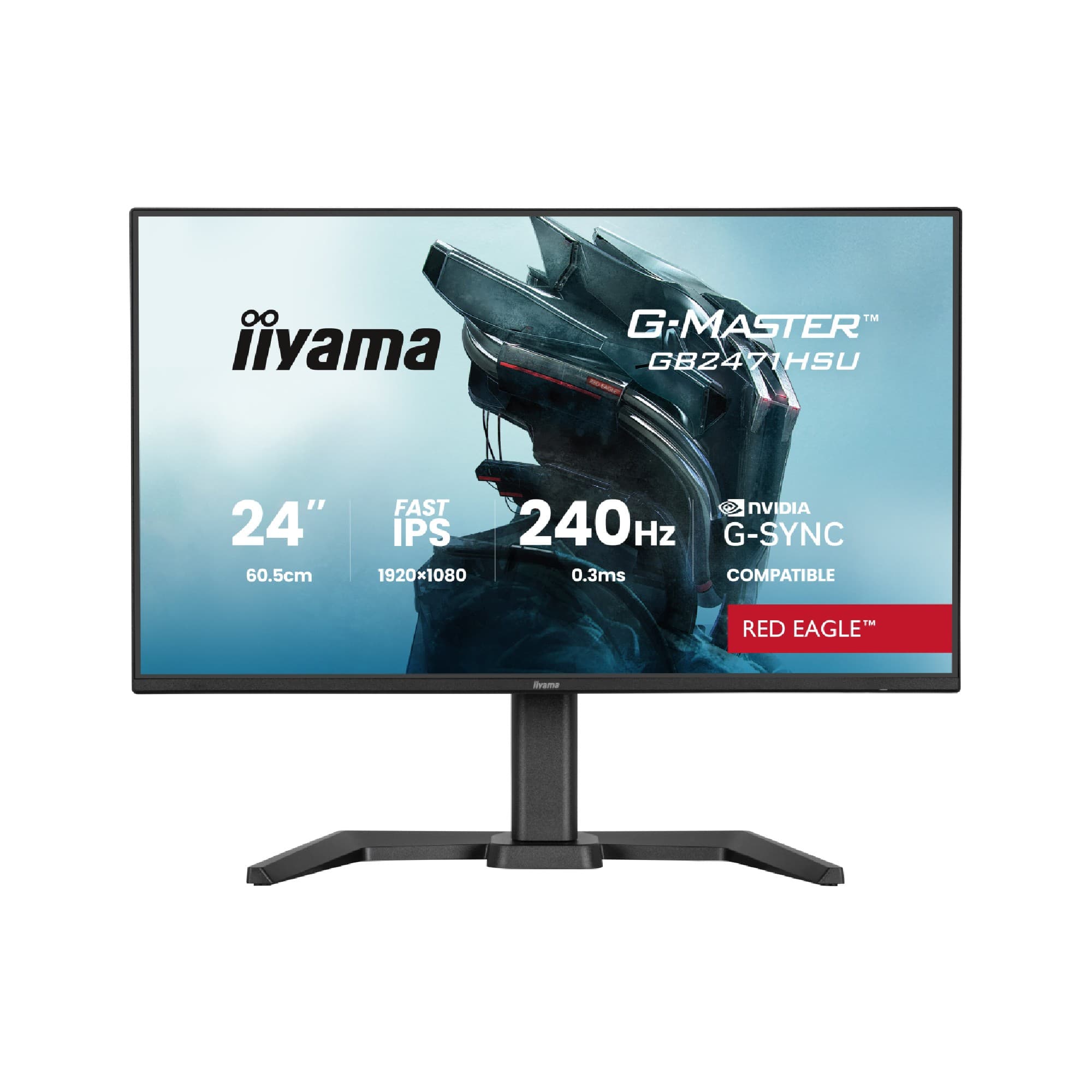 iiyama G-Master GB2471HSU-B1 24" Fast IPS Full HD 240Hz 0.3ms G-Sync Height Adjustable Gaming Monitor