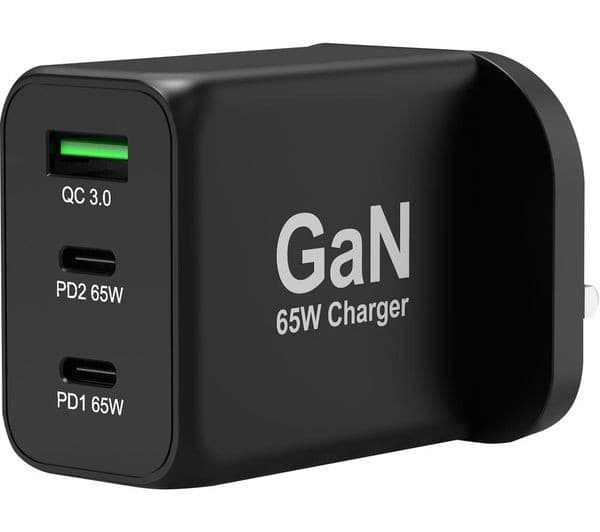 PORT Designs PORT Connect 65W 3-Port GaN USB-C Wall Charger Black