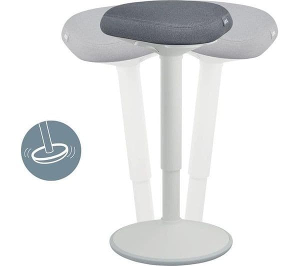 LEITZ Ergo Active Standing Stool with Comfort Seat - Grey - Image 2