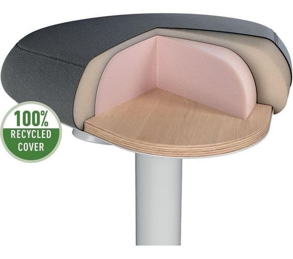 LEITZ Ergo Active Standing Stool with Comfort Seat - Grey - Image 3