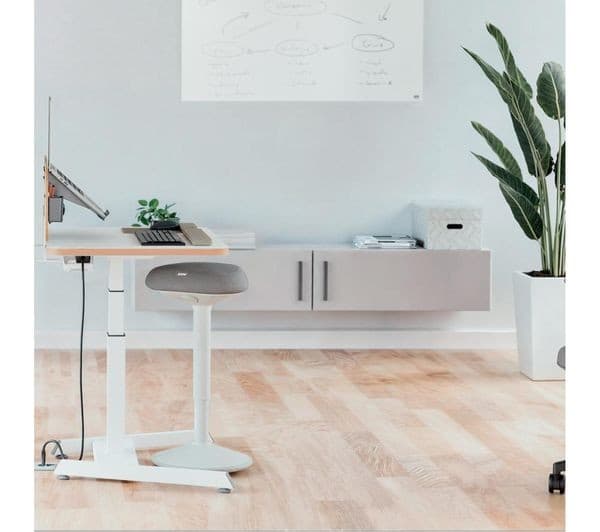 LEITZ Ergo Active Standing Stool with Comfort Seat - Grey - Image 6