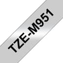 Brother TZe P-touch Laminated Labelling Tape Black on Matte Silver 8m - 24mm thumbnail 1