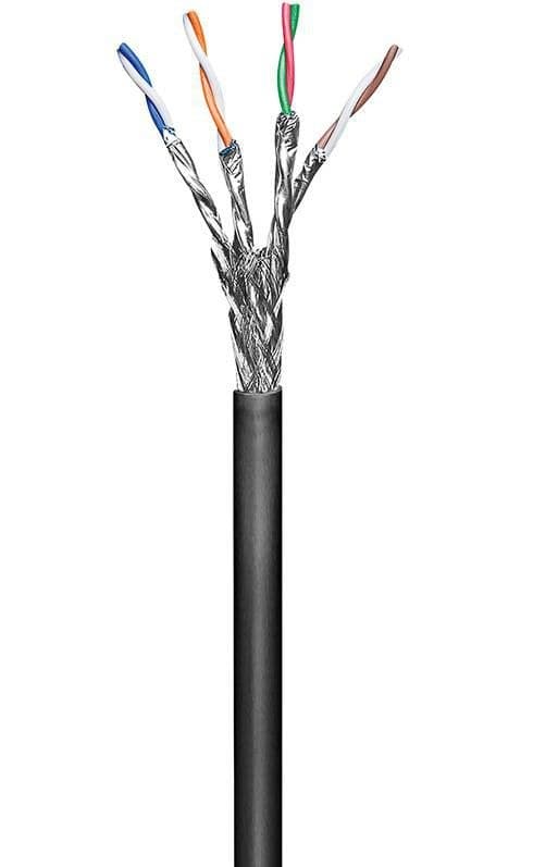 Microconnect S/FTP CAT6 Outdoor Network Cable, 100m, Black - Image 1