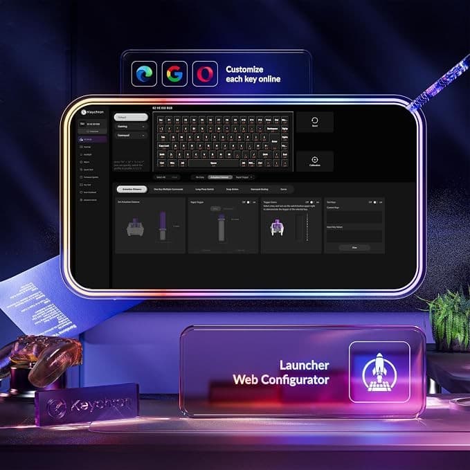 Keychron K2 HE Wireless Mechanical Keyboard - Black - Image 4