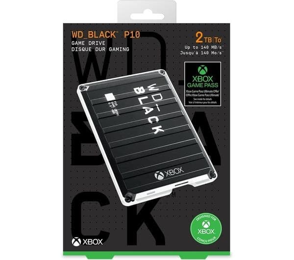 WD _BLACK P10 Game Drive for Xbox - 2 TB, Black